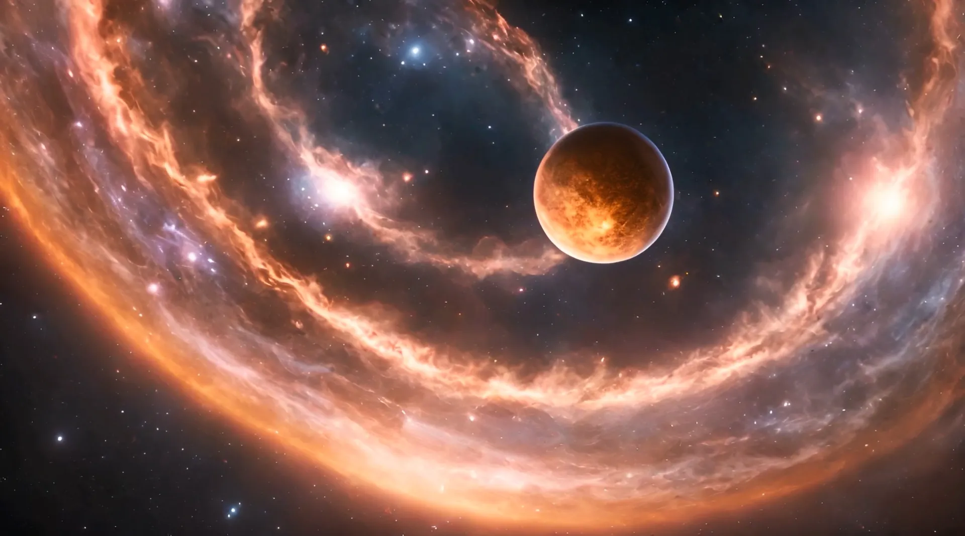 Vibrant Cosmic Galaxy with Celestial Body Stock Backdrop